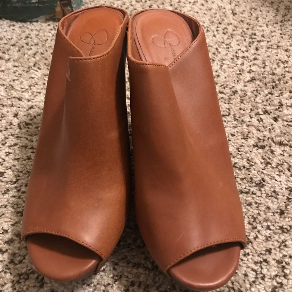 Jessica Simpson Platform Leather Wedges